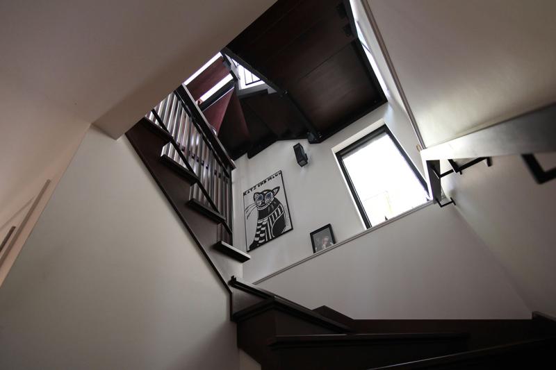 Maison Laurentides escalier vue du bas
